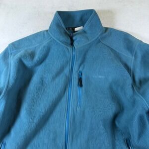 LL Bean Mens Full Zip Fleece Jacket Teal Blue 01242R-224 XL Regular